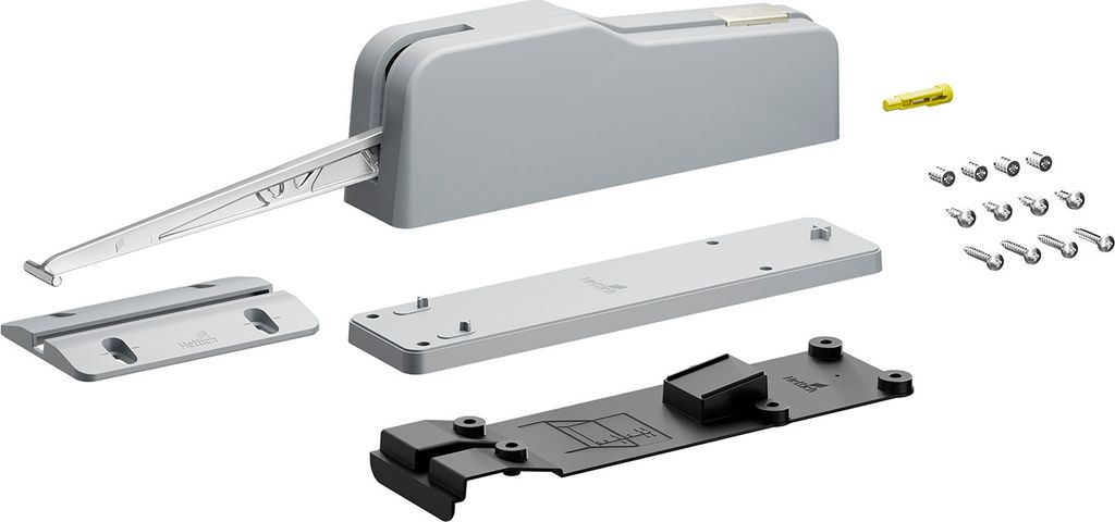 Hettich WingLine L Set Komforteinheit für Faltschiebetür PTM, leicht, grau