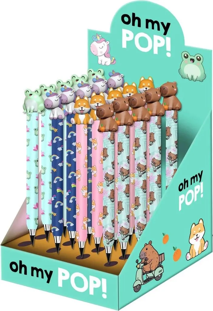 Adieu Taille-Crayon ! Pack 24 Crayons Éternels Oh My Pop Mix avec Support