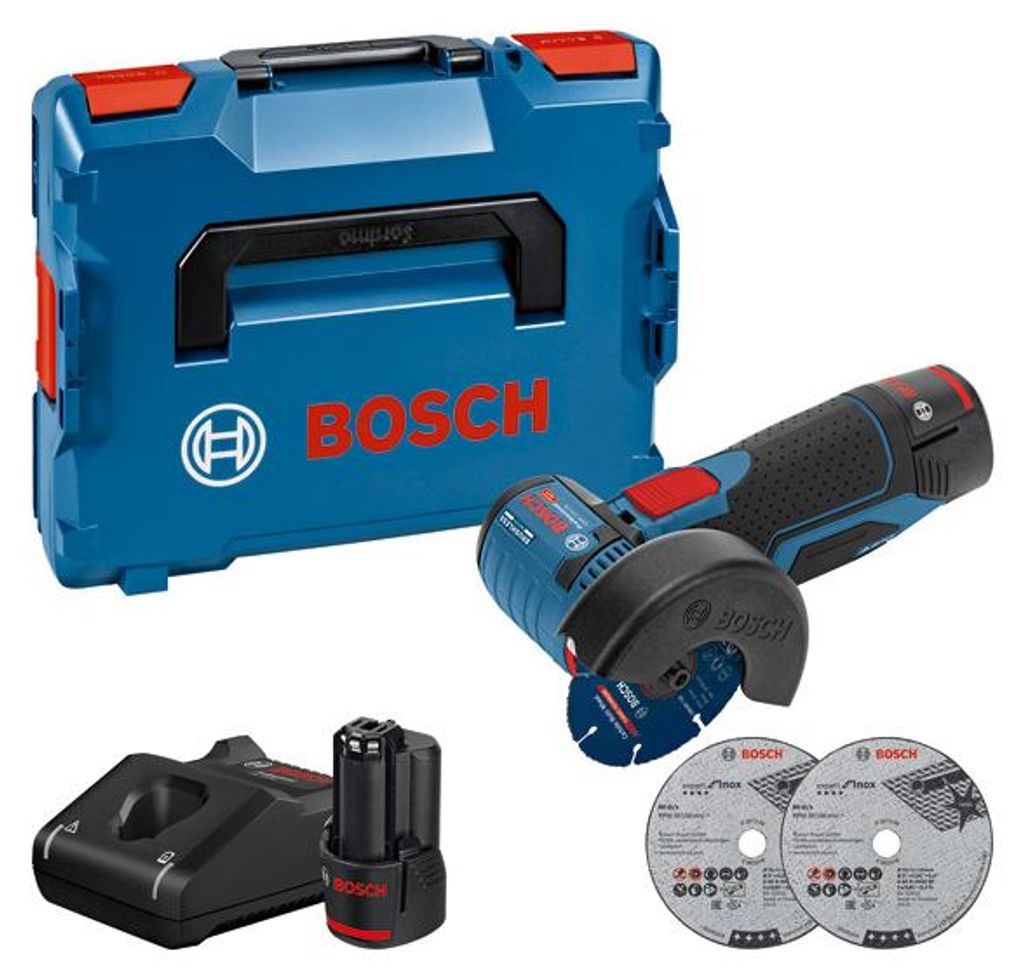 Akku-Winkelschleifer GWS 12V-76, 2 x Akku GBA 12V 3.0Ah in Produktbild 