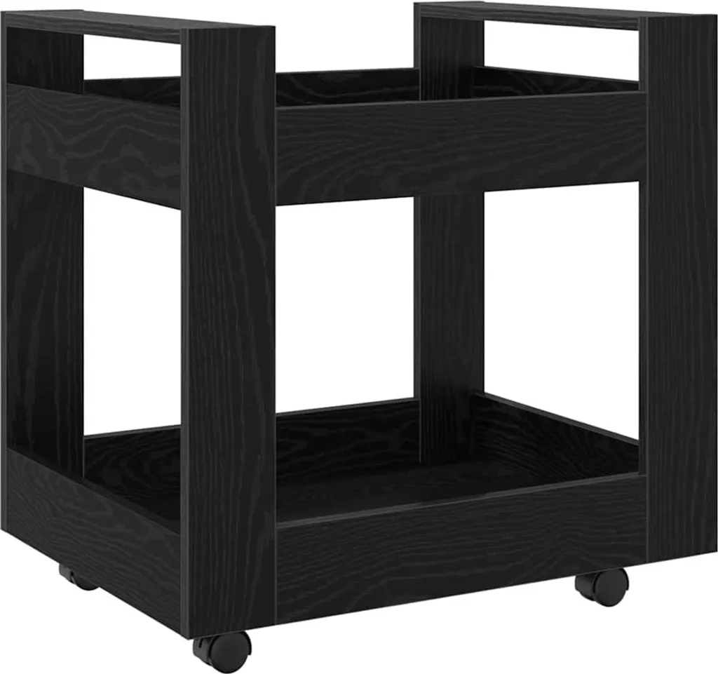 Carrello da tavolo in rovere nero 60 x 45 x 60 cm