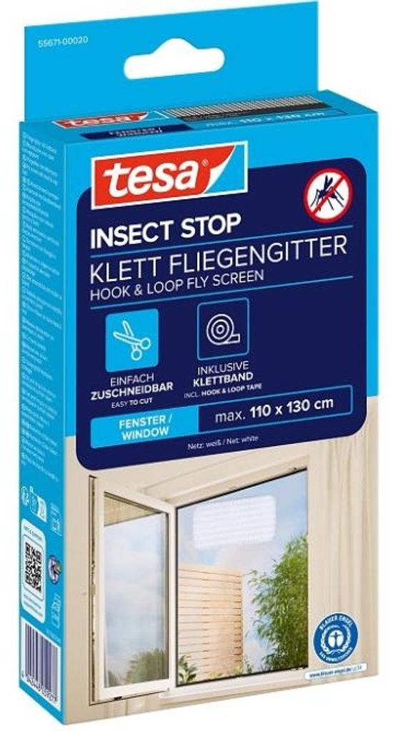 tesa Moustiquaire STANDARD pour fenêtres, 1,10 m x 1,30 m Image du produit 