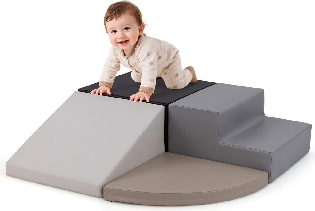 COSTWAY 4 TLG. Schaumstoffbausteine, Riesenbausteine, Softbausteine, Großbausteine, Bauklötze für Kinder im Vorschulalter, Babys & Schulkinder