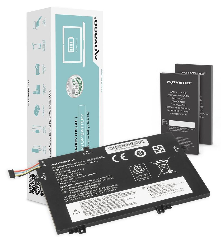 Akku 01AV463 für Lenovo L14 L15 L480 L490 L580 L590 Produktbild 