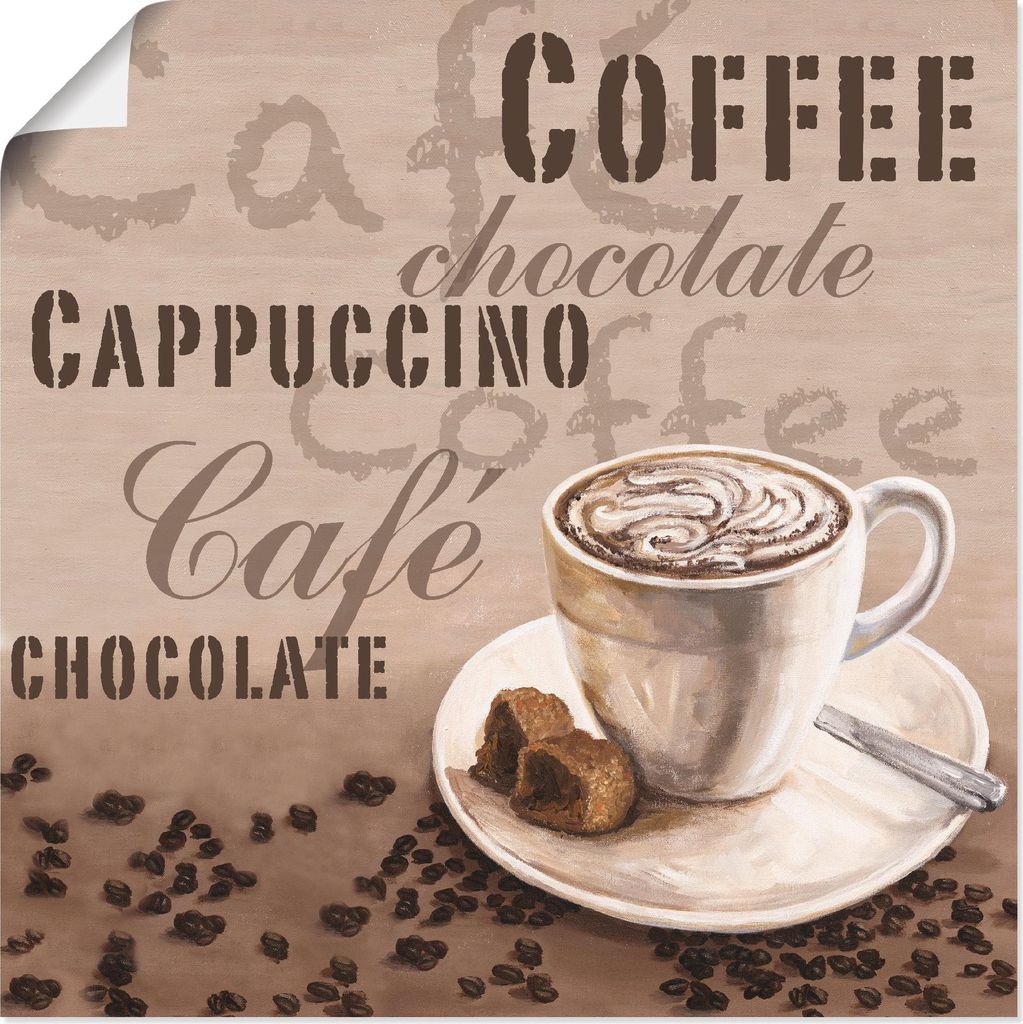 ARTland Poster Schokolade - Cappucino Größe: 30x30 cm