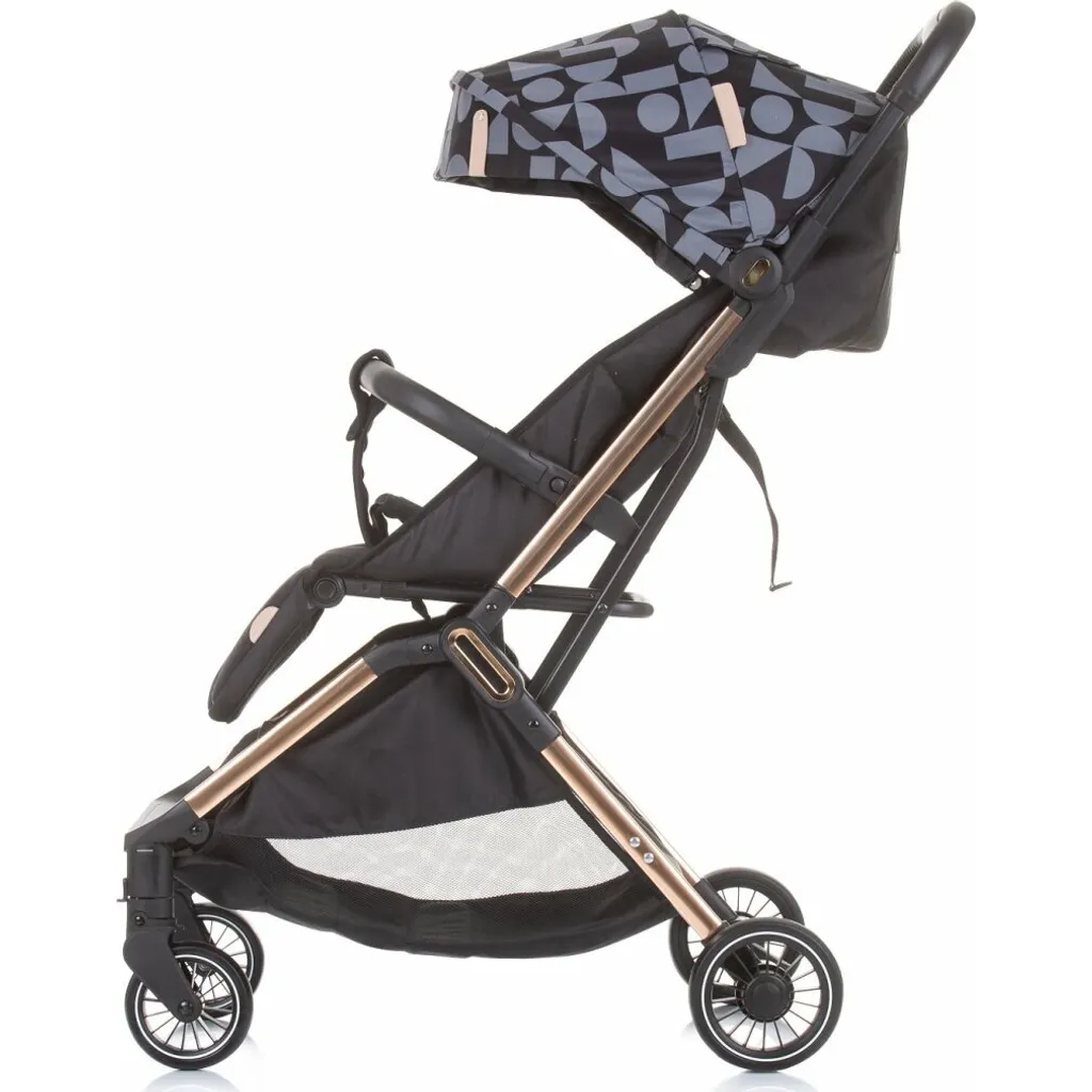 Poussette compacte CHIPOLINO Easy Go ébène avec dossier réglable et sûr