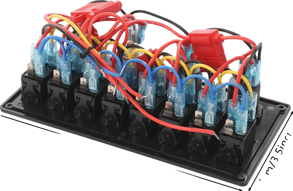 Tableau de bord électrique 8 boutons avec chargeur USB pour bateau et auto