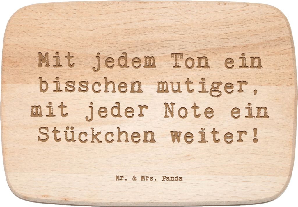 Mr. & Mrs. Panda Holzbrett Spruch Ein neues Musikinstrument lernen - Transparent - Geschenk, Anfänger, Schneidebrett, Abenteuer, brotbrett, Trost,...