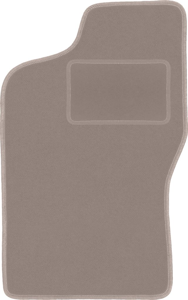 Fahrerfußmatte Velours beige passend für Fiat Cinquecento (1991-1998, Schrägheck) – mit Befestigungen – passgenau