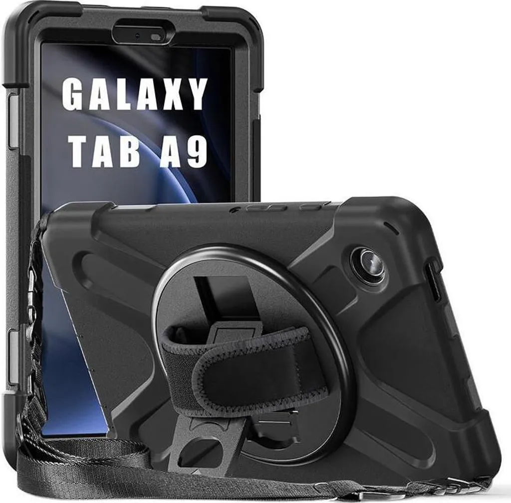 Étui Galaxy Tab A9 pour usage pro eSTUFF AUSTIN avec sangle de transport