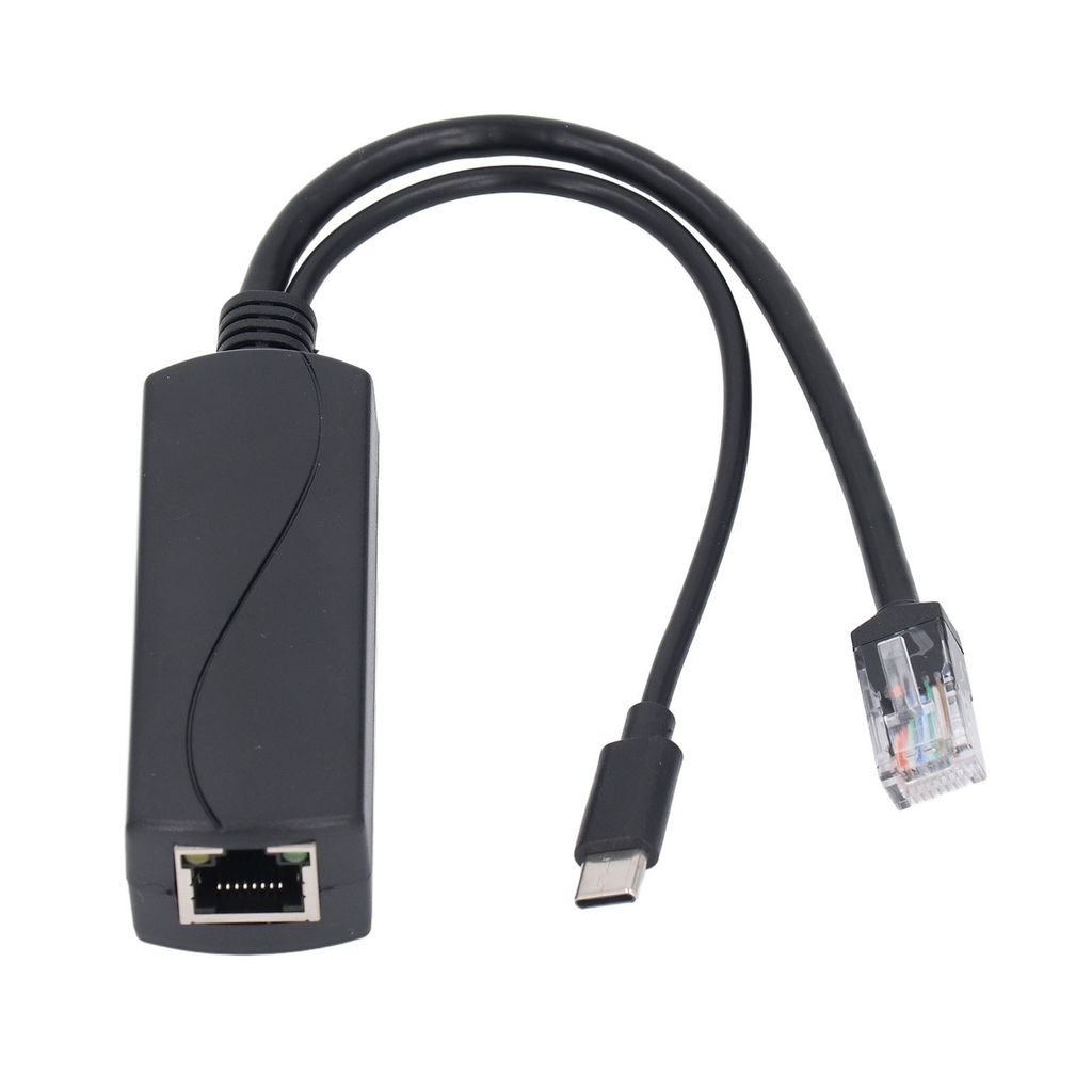 Gigabit PoE Splitter für Pi 5 5B 5V IEEE802.3af konform PoE zu USB C Adapter 1000Mbps High Speed Power Over Ethernet Splitter