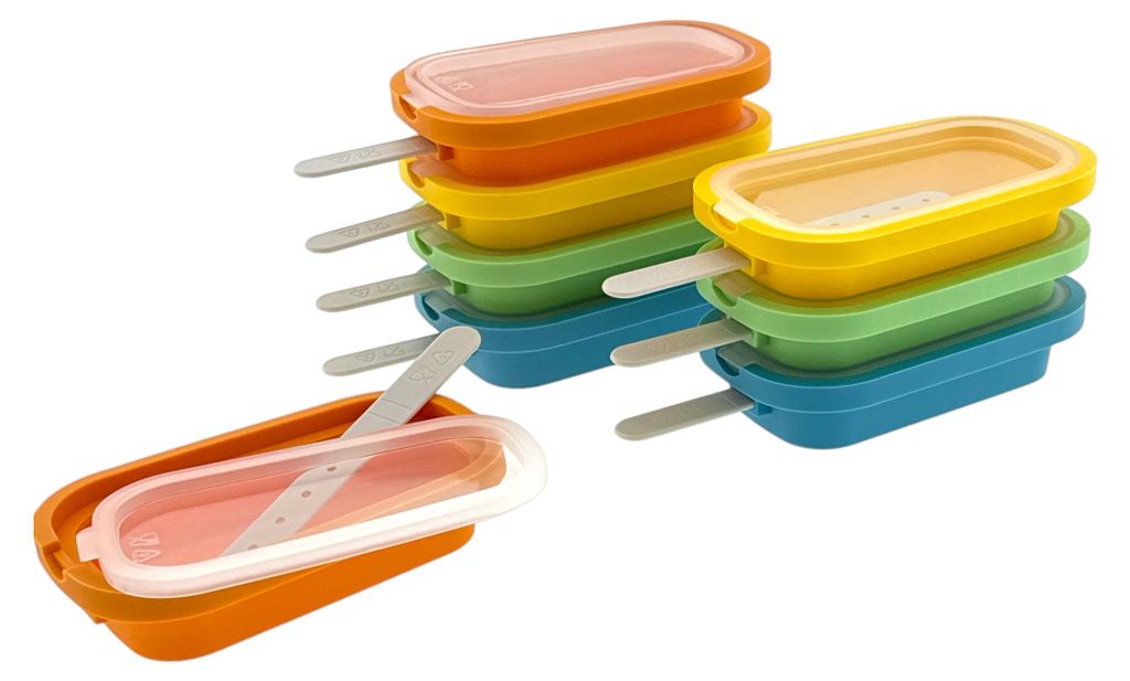 Formen für Eis am Stiel und Eis – Silikon – 95 ml – Set mit