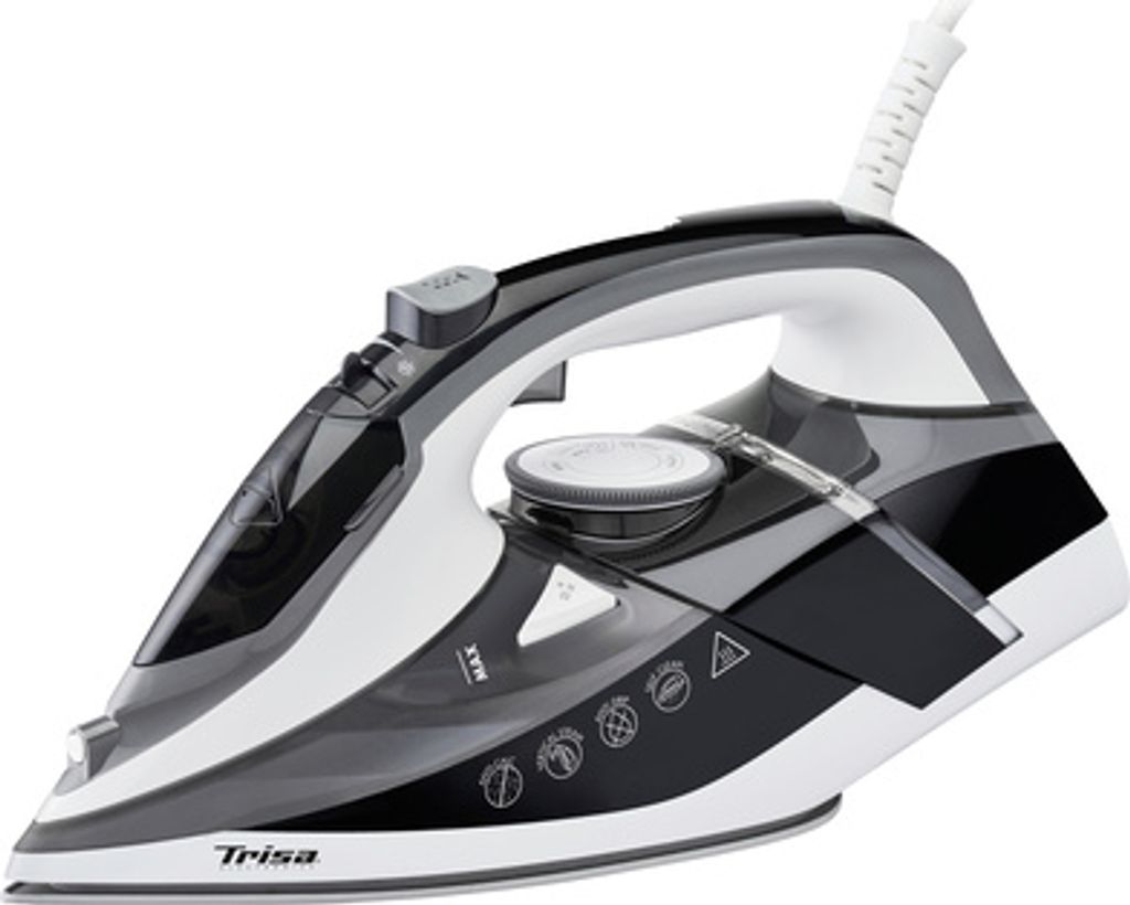 Trisa Profi Steam i6242 Dampfbügeleisen Schwarz, Grau, Weiß 2400 W (7962.4212)