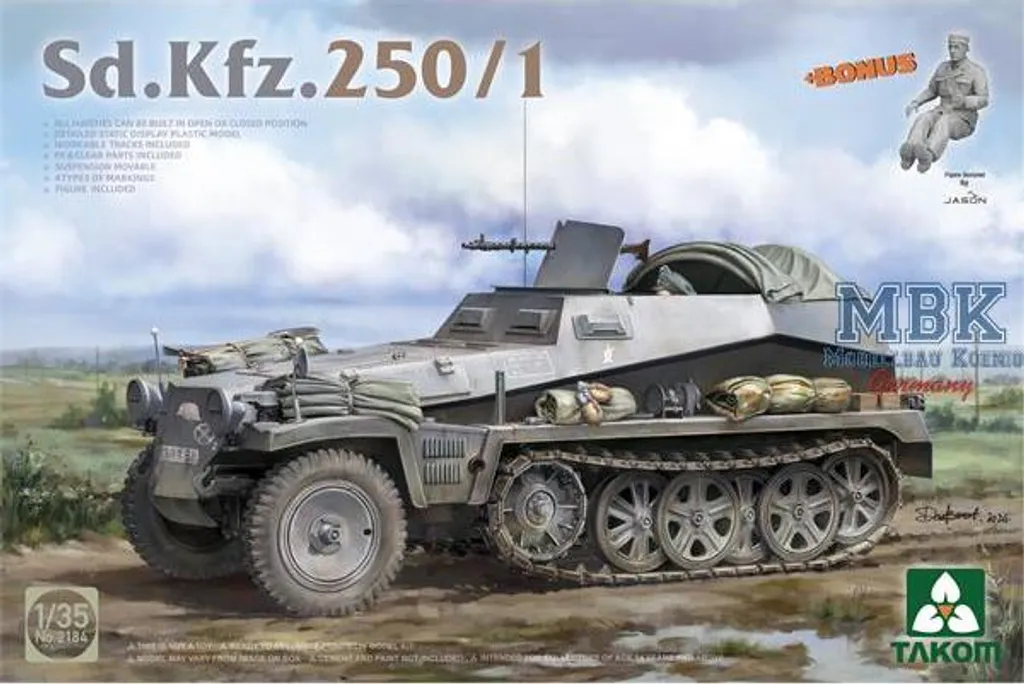 Véhicule Militaire Miniature Sd.Kfz. 250/1 Takom 2184 Kit de Construction