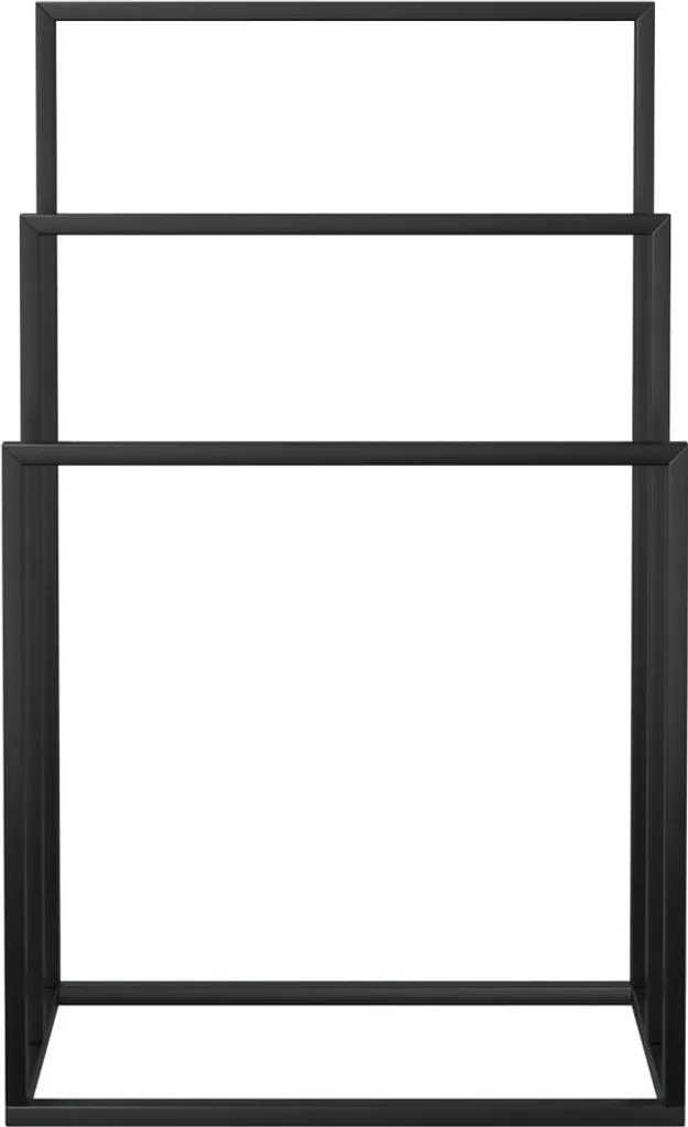 Support serviette noir mat fer 48x24x79 cm - Design Industriel Stable