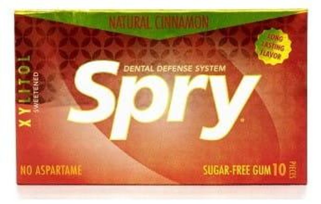 KAUGUMMI MIT XYLIT UND ZIMTGESCHMACK, GLUTENFREI, 10 STÜCK (12 g) – SPRY