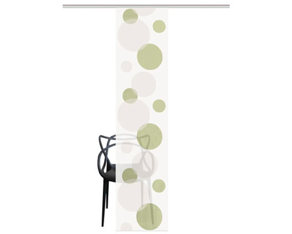 Schiebegardine Scherli Kreise grün 60x245 cm Produktbild 