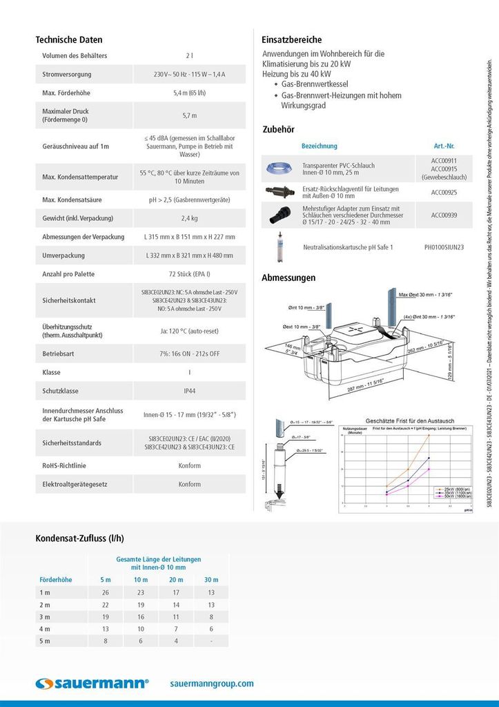 Sauermann Si-83 Pack 2 Zentrifugalpumpe mit Behälter Produktbild 