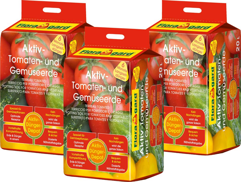 Floragard Aktiv Tomaten- und Gemüseerde Produktbild 