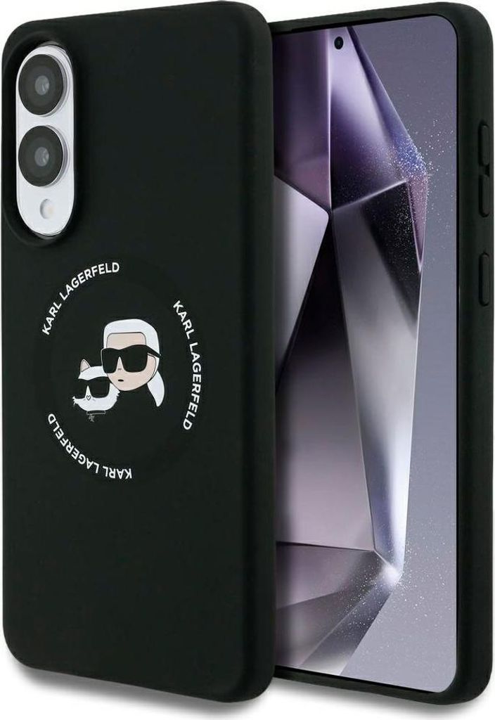 Karl Lagerfeld Silikonhülle MagSafe Galaxy S25 Schwarz