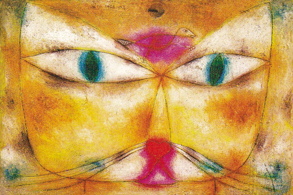 Paul Klee Kunstdruck Bild - Katze Und Vogel, 1928 (80 x 120 cm)