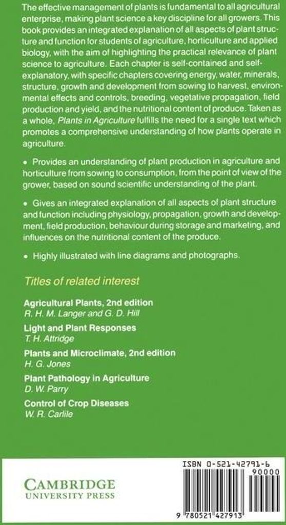 Plants in Agriculture
