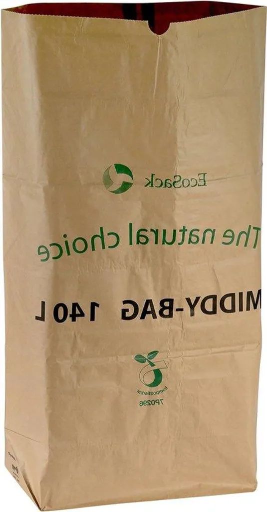 Grands sacs poubelles compostables en papier kraft épais haute capacité