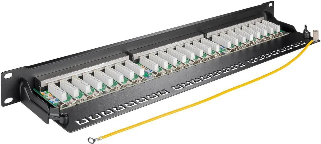 Distribuzione Rete Goobay 90854 CAT 6a STP 24 Porte Rack 19 Pollici - 3