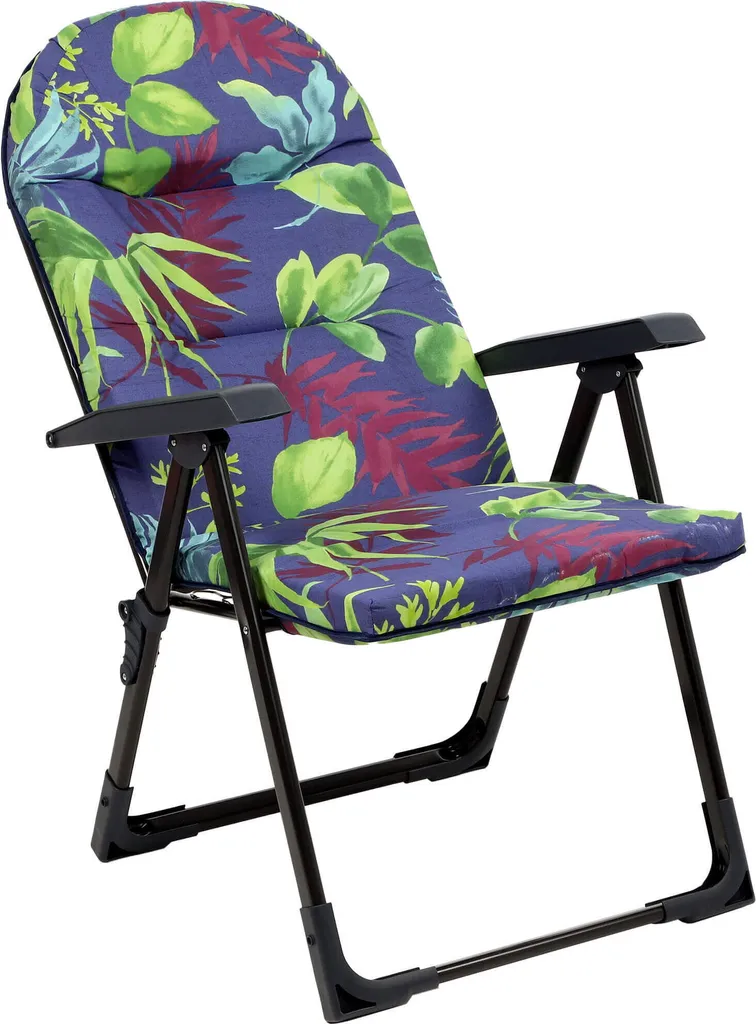 Lettino da giardino KADAX in acciaio verniciato a polvere "Soller", fino a 110 kg, S ovale, viola/verde