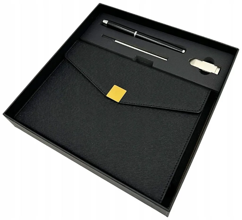 Set de papeterie de luxe avec carnet A5 et accessoires de bureau noirs