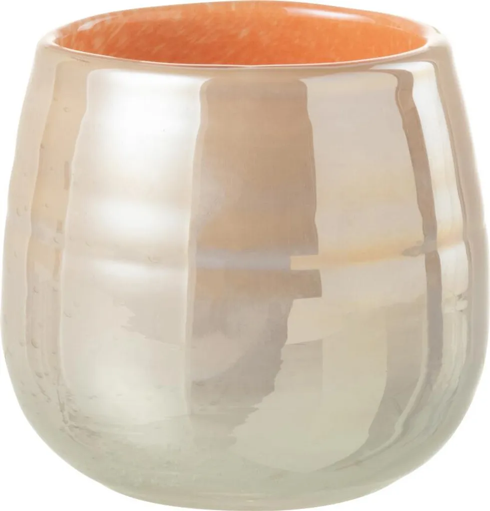 Vase Juliette J-Line Rose Orange en Verre pour Égayez votre Intérieur