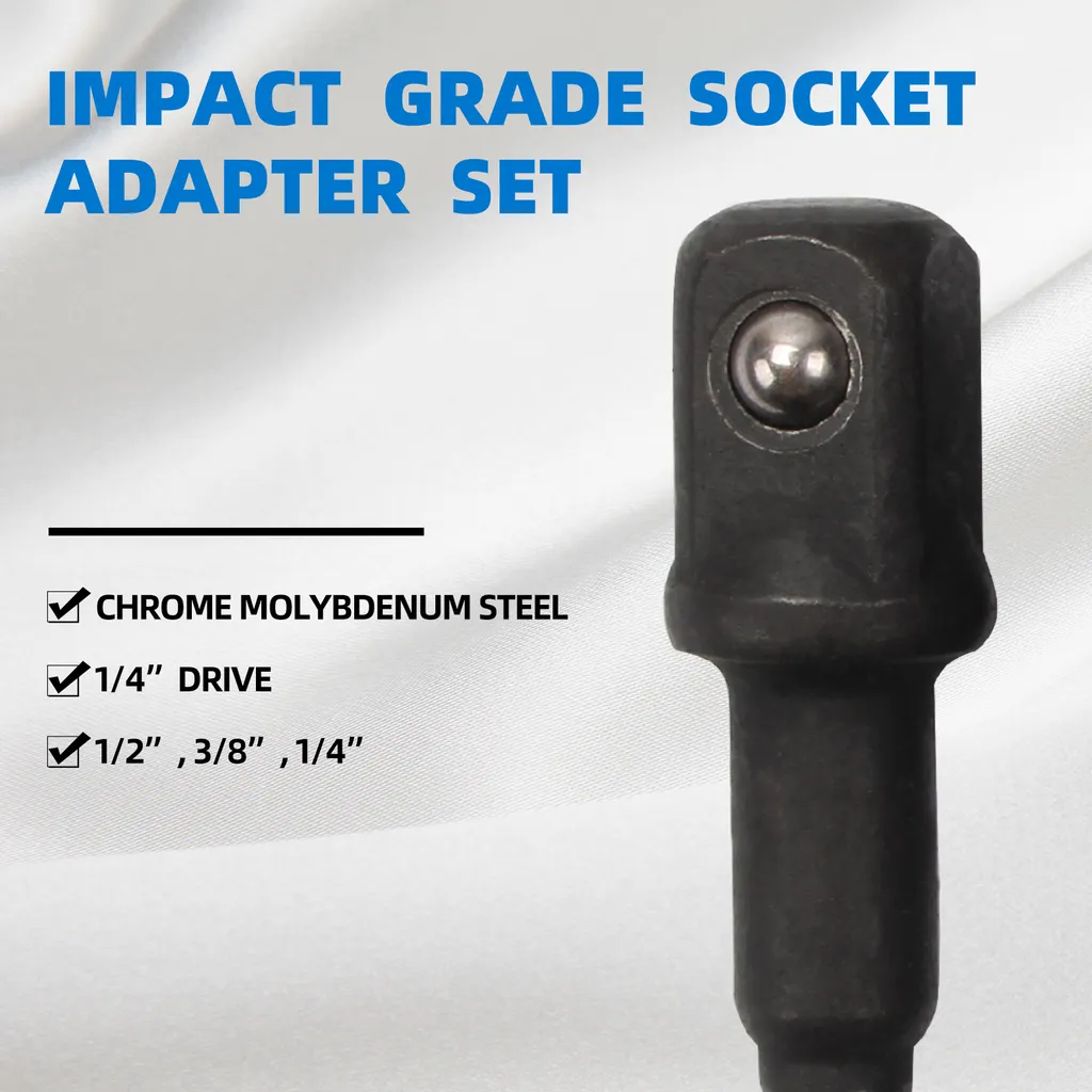 Adaptateur à douille à choc multi-tailles en chrome vanadium durable - 4