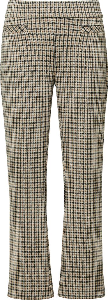 comma Jersey Hose mit Jacquardmuster, Flared Leg, Slim Fit und Mid Rise-Bundhöhe