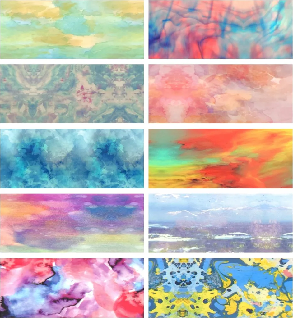 10X Transferfolios 10Cmx4Cm Aquarell Set per Nail Art Professionale