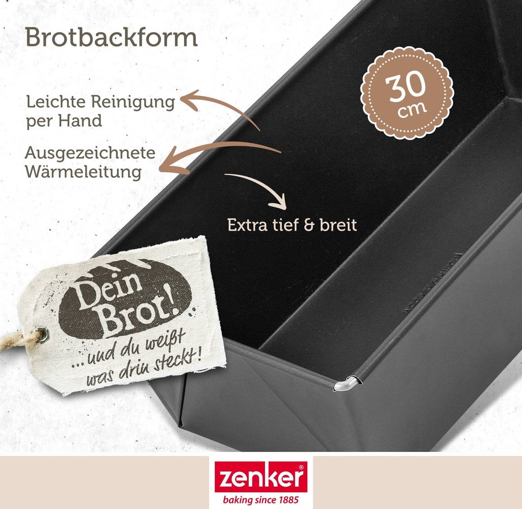 ZENKER Brotbackform antihaftbeschichtet, Länge: 300 mm Produktbild 3