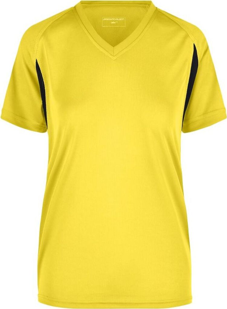 Ladies' Running-T Funktionelles Laufshirt yellow/black, Gr. S