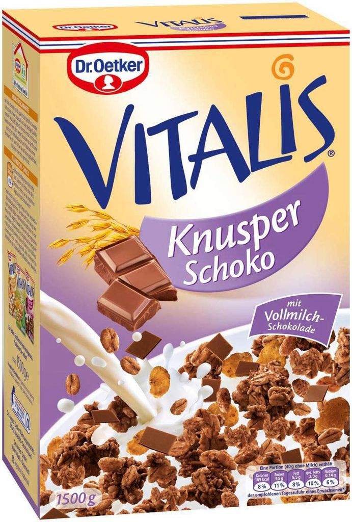 Muesli croccante al cioccolato con cioccolato al latte Dr Immagine del prodotto 