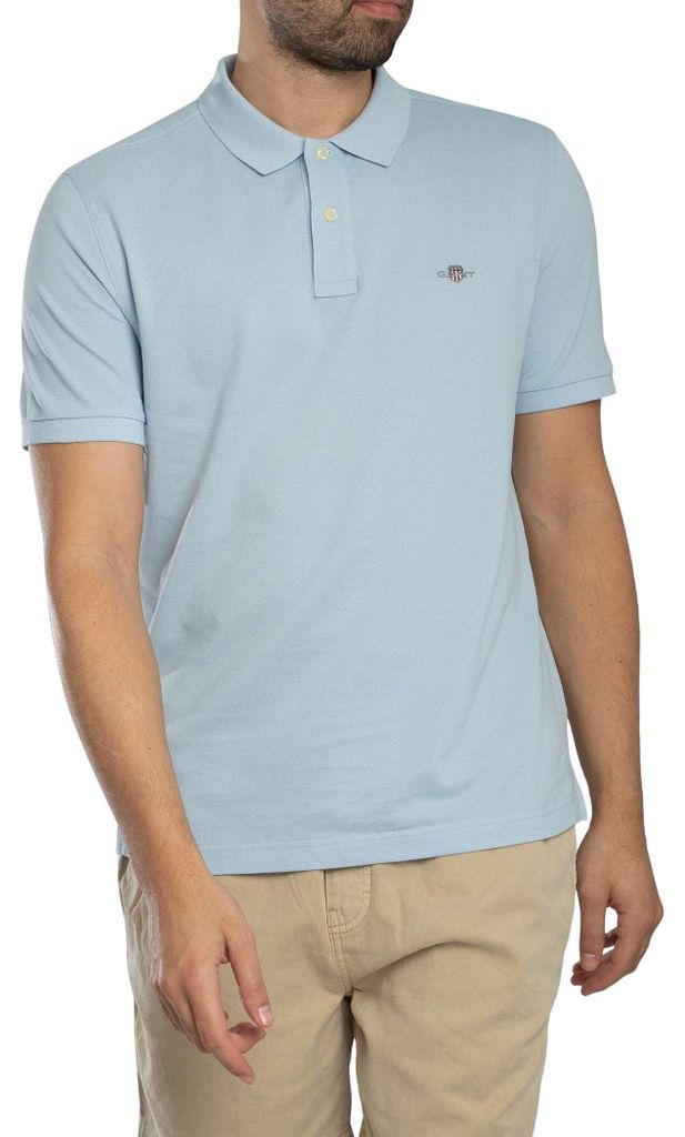 GANT Reguläres Shield-Pique-Poloshirt, Blau XL