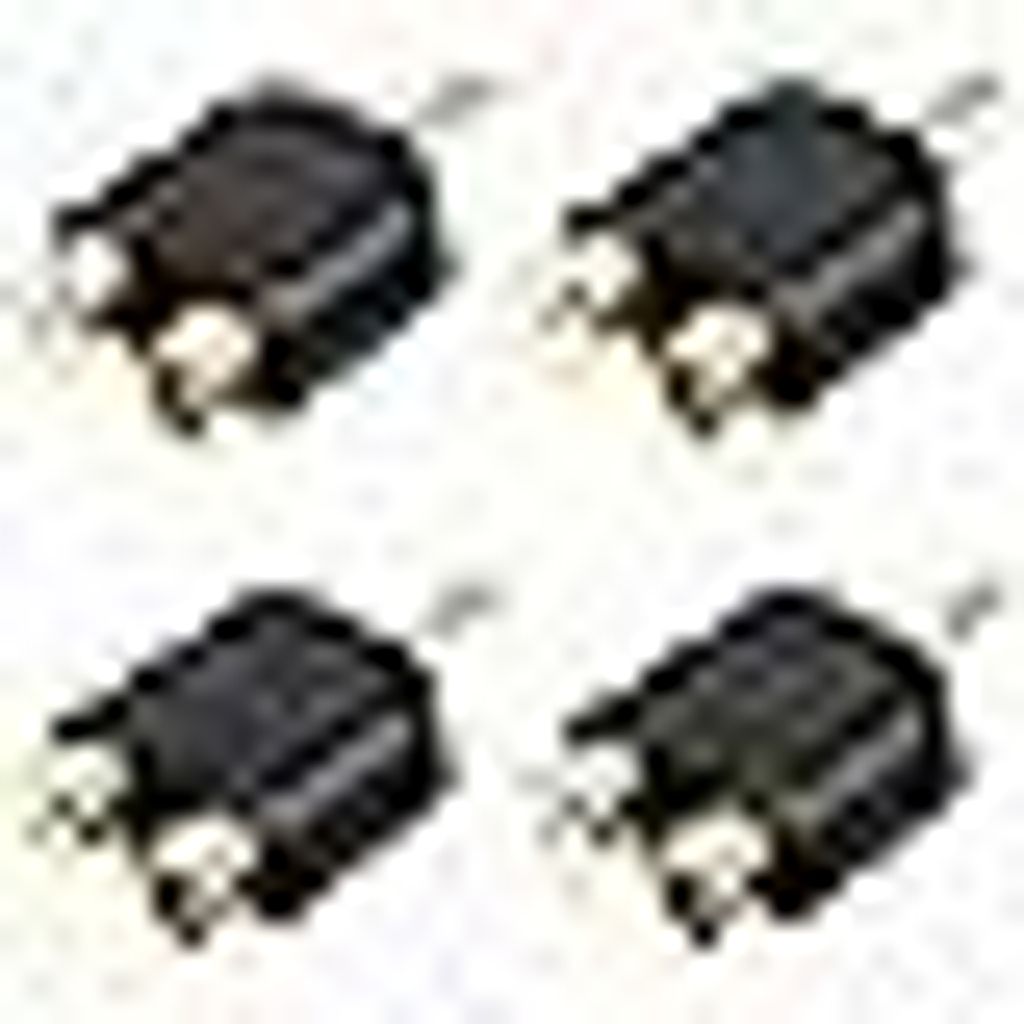 4 Stk 3,5 mm RCA Cinch Splitter, 3,5 mm Stereo-Stecker auf Dual-Cinch-Buchse-Audioadapter