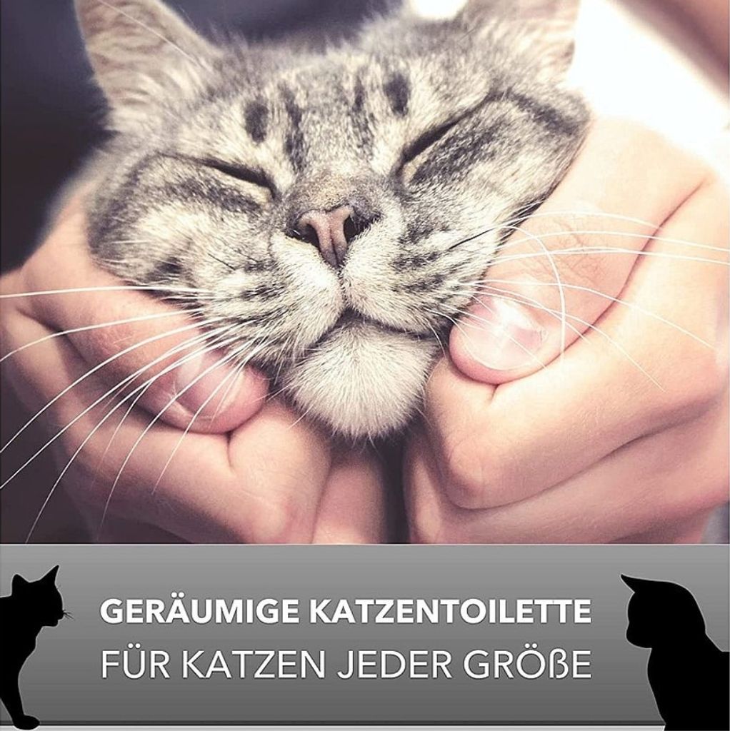 Große Eck Katzentoilette Katzenklo Ecke mit Deckel XXL Produktbild 7