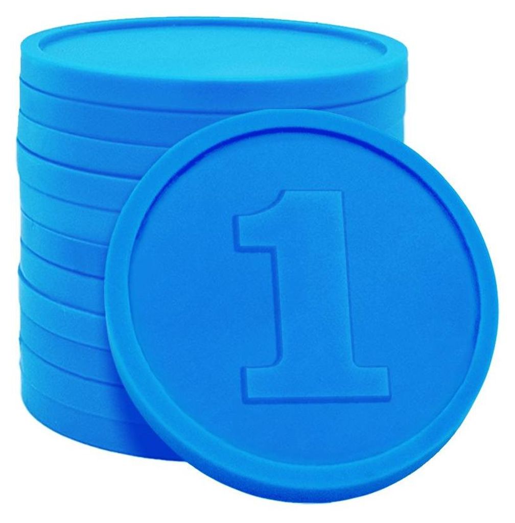 Jetons pour buvette chiffre 1 en bleu CombiCraft- diamètre Image du produit 