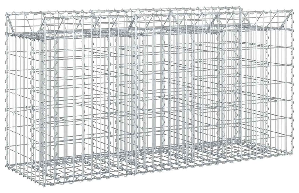 vidaXL Gabionen-Hochbeet Silber