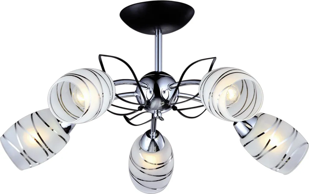 Lustre XENA Kaja 60cm : Éclairage Puissant et Décoratif Blanc Chrome