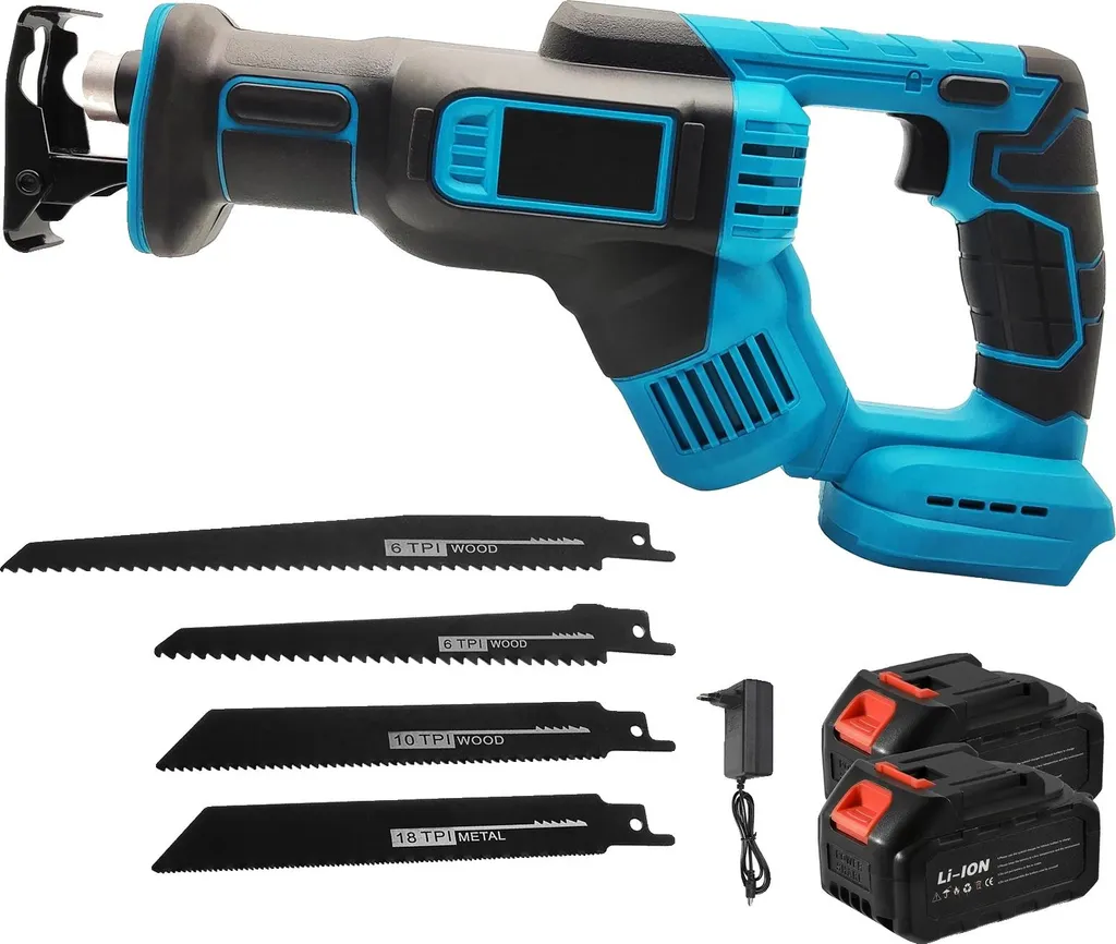 Scie sauteuse pendulaire pour découpe de bois et métal 18V 2 batteries