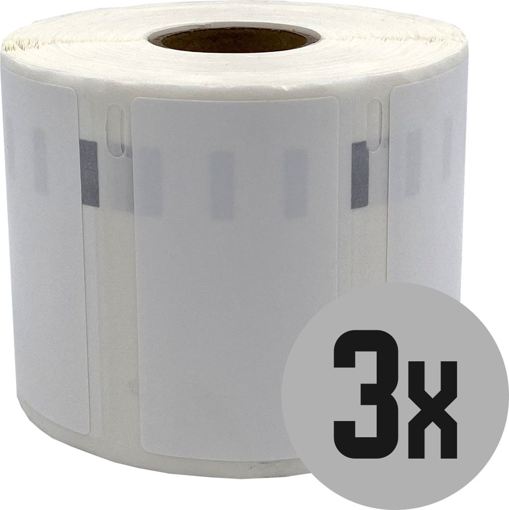 DULA Etiketten - Kompatibel mit Dymo Compatible labels - Weiß - 1933084 - 2112289 - Duurzame multifunctionele etiketten - 3 rollen - 57 x 25 mm - ...