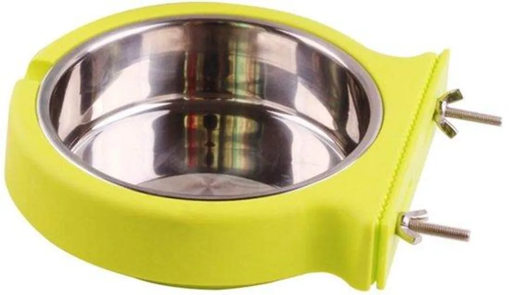 Mangeoire suspendue inox anticorrosion pour petits animaux domestiques