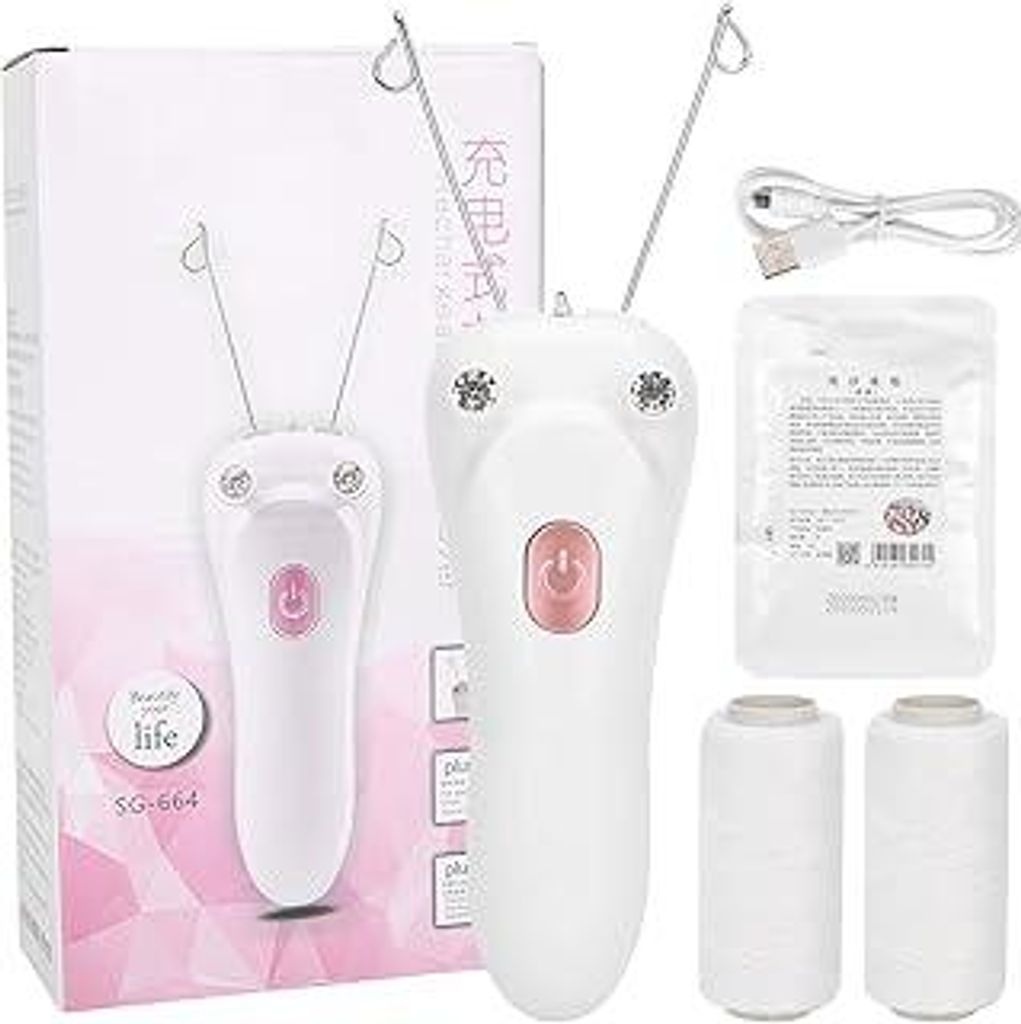 Gesichtshaarentferner, Fadenepilierer, Elektrische Gesichtshaarentfernung mit Faden für Frauen, Tragbarer, Wiederaufladbarer USB-Ace-Haarentferner...