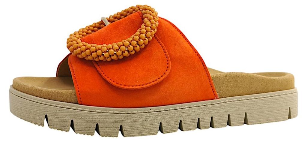 Gabor  Damenschuhe Flach Sandalette Orange Freizeit Produktbild 