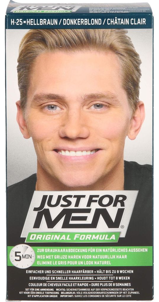 JUST FOR MEN Pflege-Tönungs-Shampoo hellbraun, 60 ml Shampoo