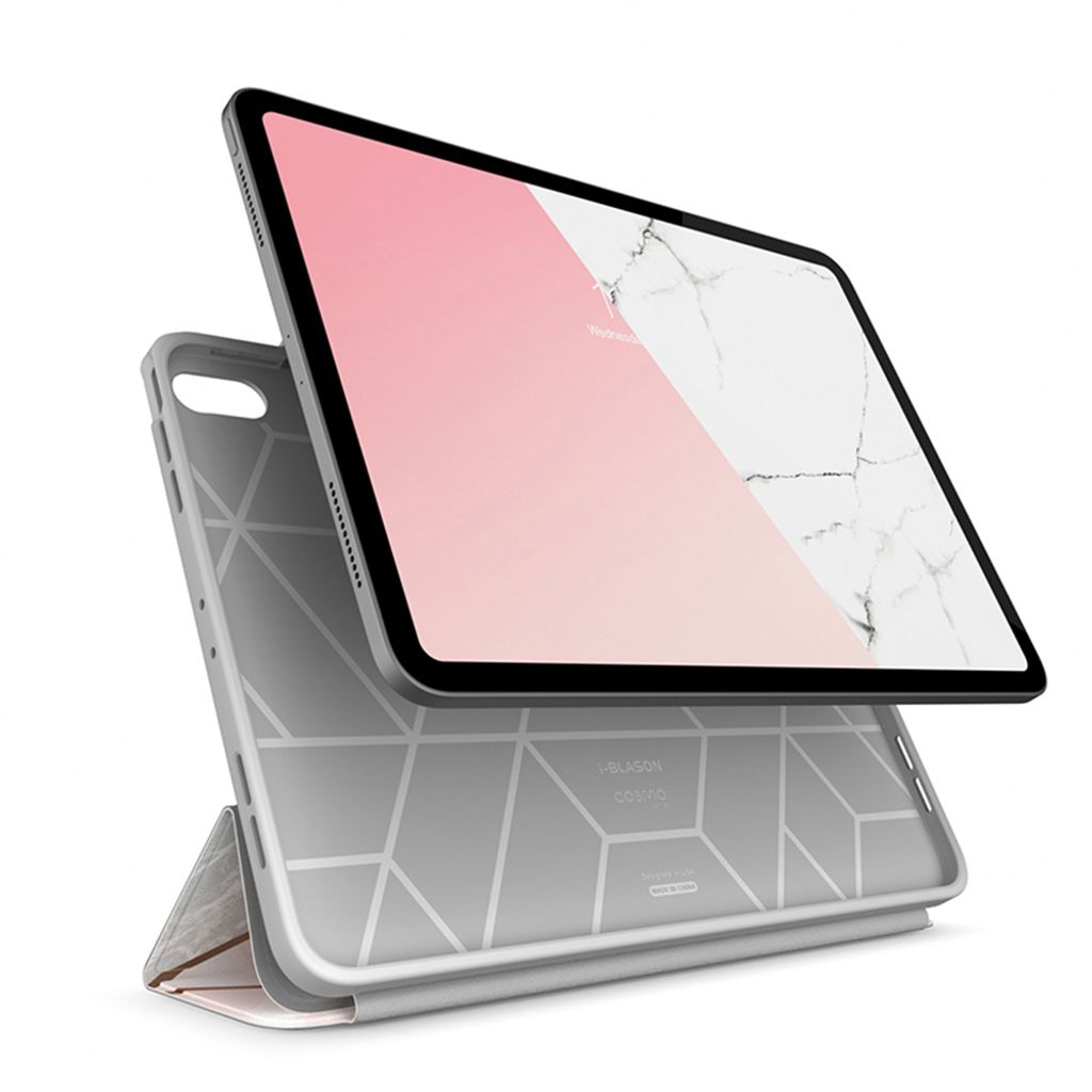I-Blason Cosmo Custodia Protettiva Per IPad Pro 11" (2018) - Rosa Marmo, Con Supporto E Porta Apple Pencil