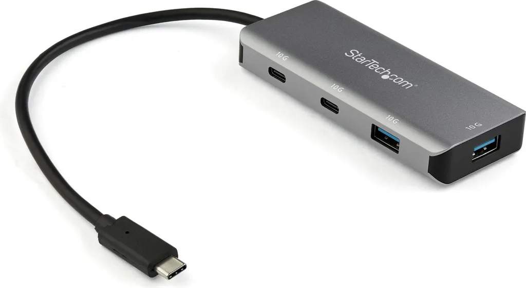 Hub USB-C 4 Ports Haute Vitesse StarTech Noir avec Sorties Mixtes A/C